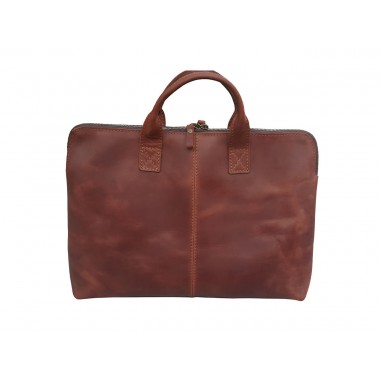 Сумка для ноутбука кожаная 15.6” Pro-Covers (СН-58) Коричневый "Кирпичный"