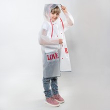 Дождевик для девочек, Плащ от дождя детский Love Rain (4-5 лет) Белый S Рост 90-110см