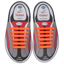 Шнурки из силикона для детской обуви Coolnice Д12 (Оранжевые)