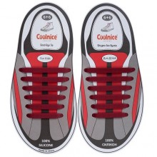 Шнурки из силикона для детской обуви Coolnice Д15 (Бордовые)