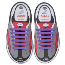 Шнурки из силикона для детской обуви Coolnice Д07 (Сиреневые)