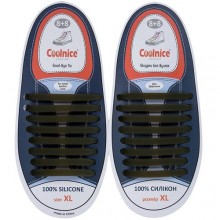 Очень большие силиконовые шнурки Coolnice XL Темно-зеленые (XL14)