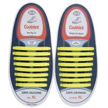 Очень большие силиконовые шнурки Coolnice XL Желтые (XL04)