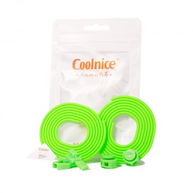 Повседневные силиконовые шнурки с фиксацией Coolnice ДФ10 (Зелёные)