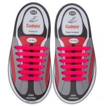 Шнурки из силикона для детской обуви Coolnice Д09 (Розовые)