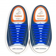 Большие силиконовые шнурки Coolnice В06 (Синие)