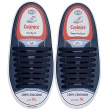 Очень большие силиконовые шнурки Coolnice XL Темно-синие (XL06)