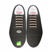 Шнурки для модельной обуви силиконовые Coolnice Classic С05-30 Бежевые 