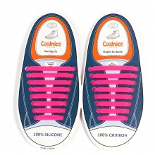 Большие силиконовые шнурки Coolnice В09 (Розовые)