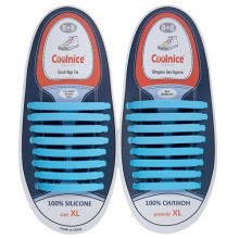 Очень большие силиконовые шнурки Coolnice XL Голубые (XL08)