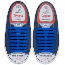 Очень большие силиконовые шнурки Coolnice XL Синие (XL05)