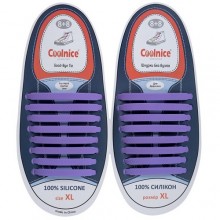 Очень большие силиконовые шнурки Coolnice XL Сиреневый (XL07)