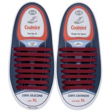 Очень большие силиконовые шнурки Coolnice XL Бордовые (XL15)