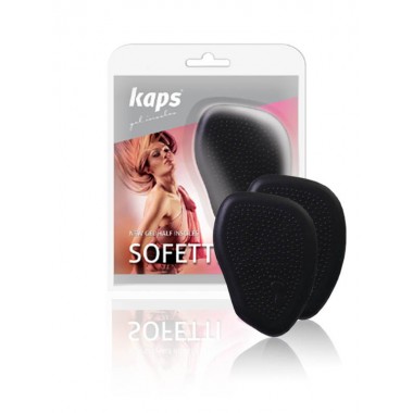 Черные полустельки для обуви на высоком каблуке Half insoles Black Kaps (2 шт.)