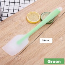 Кухонная лопатка скребок силиконовая 28 см * 5,5 см Coolnice Бело-Салатовая